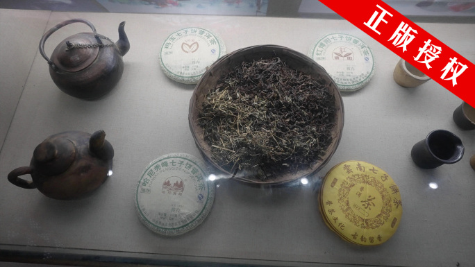 博物馆古老茶具茶文化