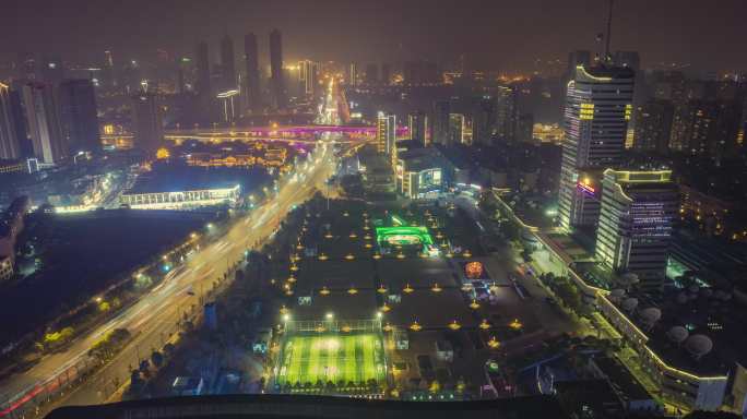 湖南广电、三一大道超大分辨率航拍延时摄影