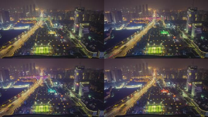 湖南广电、三一大道超大分辨率航拍延时摄影
