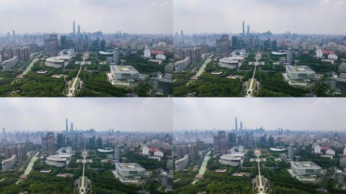 上海科技馆上海世纪大道中轴线航拍2