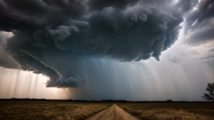 乌云阴天乌云密布大雨将至空境云翻滚龙卷风