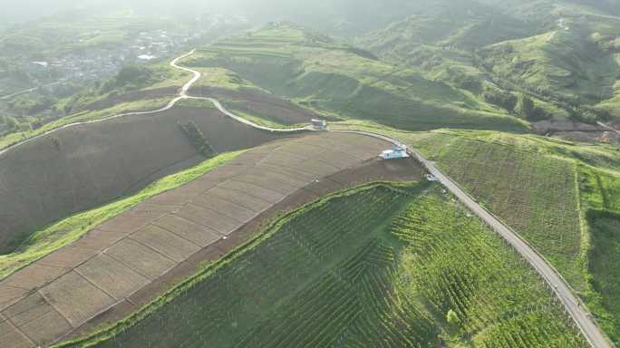 陕西西安蓝田玉山航拍