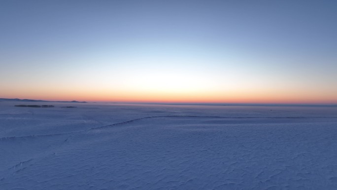 冬天雪原雪景自然风光