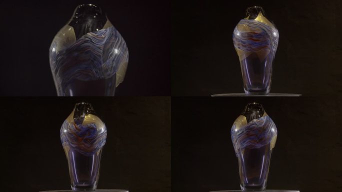 08玻璃 琉璃 艺术品 花瓶 旋转展示