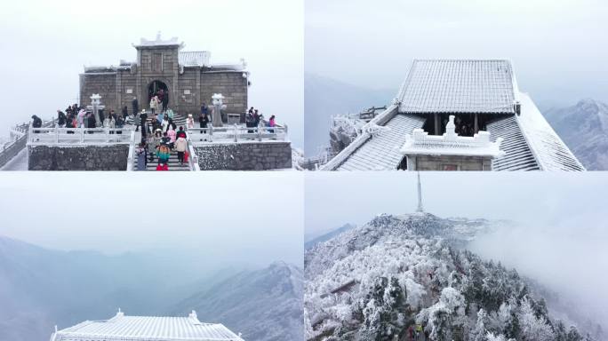 南岳衡山雾凇雪景