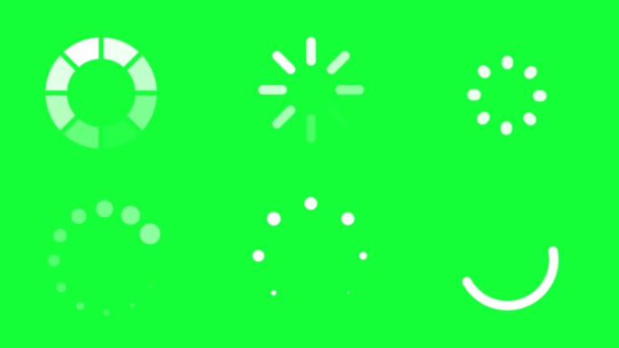 包动画加载进度符号，运动图形与绿色屏幕