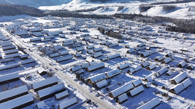 5.1k冬天的禾木村雪景