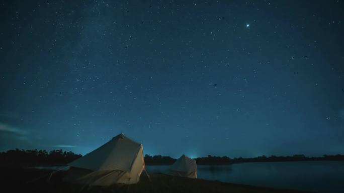 海南海上星空星河延时摄影