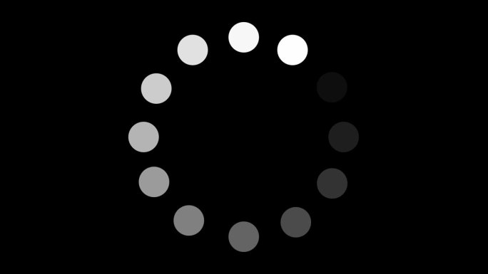 加载器图标动画在黑色背景。上传进度圈显示下载和上传状态。