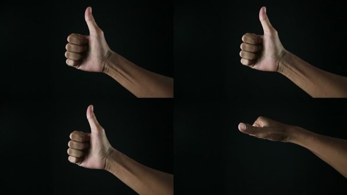 人们做手势大拇指朝上或朝下，是或否，喜欢或不喜欢的概念。