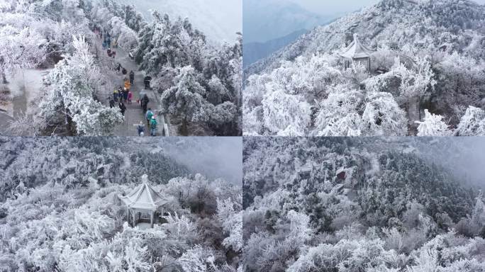 南岳衡山雾凇雪景