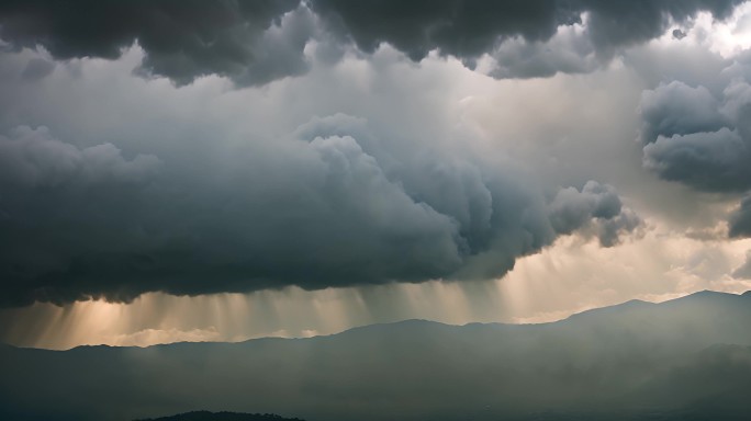 乌云阴天乌云密布大雨将至空境云翻滚