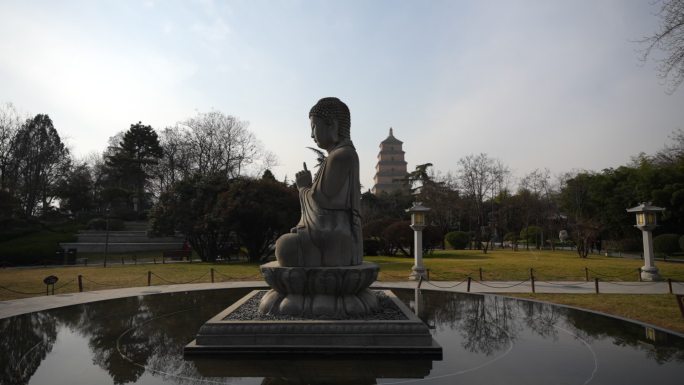 大慈恩寺遗址公园大雁塔风光