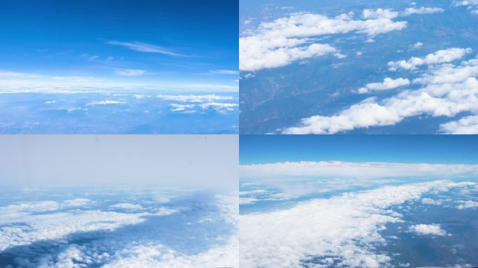 延时摄影、航拍蓝天白云。4k 60帧
