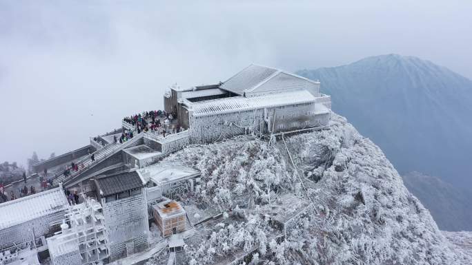 南岳衡山雾凇雪景