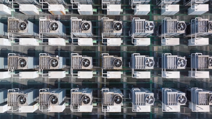 【正版4K素材】集成电路制造冷却水塔2