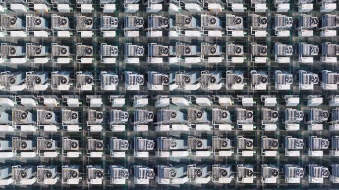 【正版4K素材】集成电路制造冷却水塔2