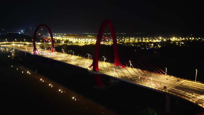 漳州战备大桥夜景航拍