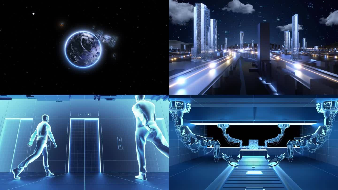 4K三维城市科技宣传视频素材
