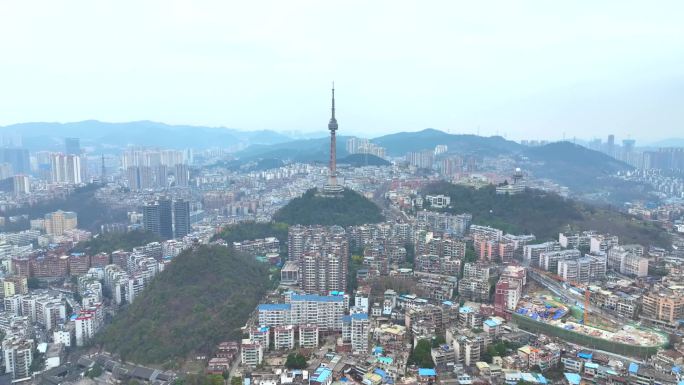 贵阳市东山寺航拍