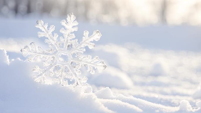 唯美雪花  雪景  树叶 小草