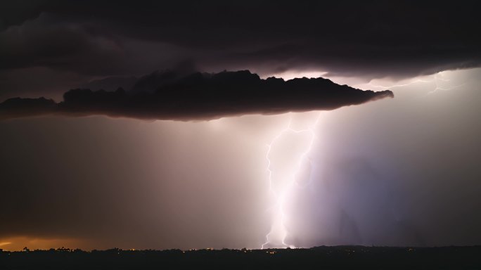 闪电恐怖乌云密布风起云涌电闪雷鸣风暴暴雨