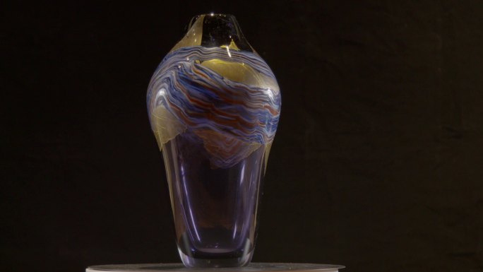 07玻璃 琉璃 艺术品 花瓶 旋转展示
