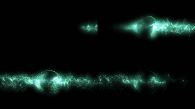 唯美金沙圆球漩涡粒子光路光线流动生长转场