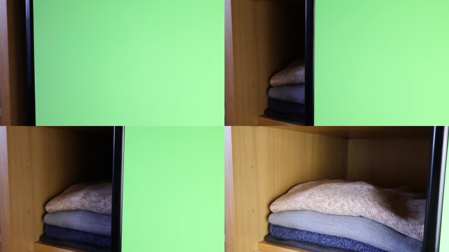 用绿幕色度键打开滑动衣柜门