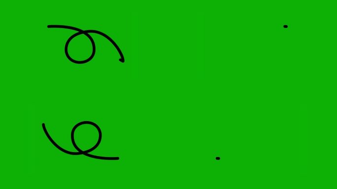 箭头，直接符号设置在绿色背景上。