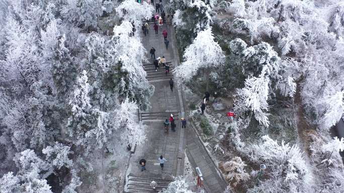 南岳衡山雾凇雪景