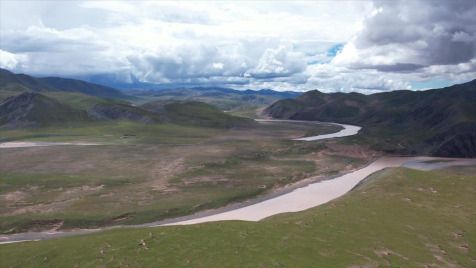 4K实拍雅鲁藏布江大气山川河流