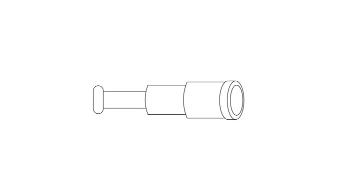 一个双筒望远镜图标的动画草图