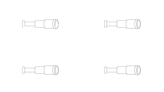 一个双筒望远镜图标的动画草图
