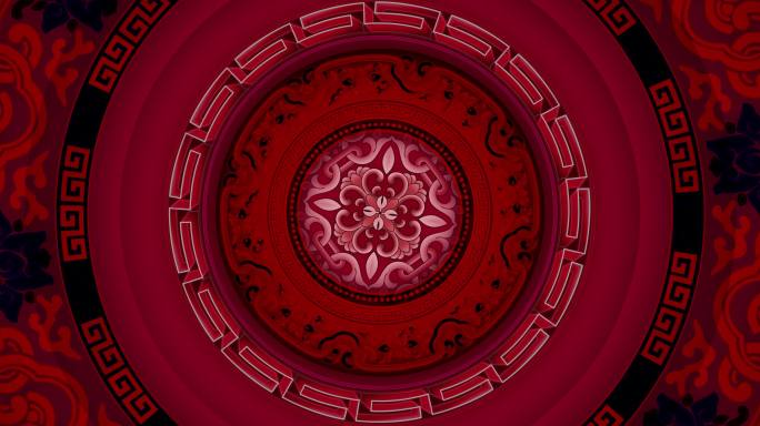中国风大屏 传统纹样背景3