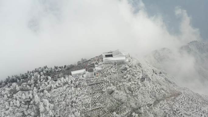 南岳衡山雾凇雪景