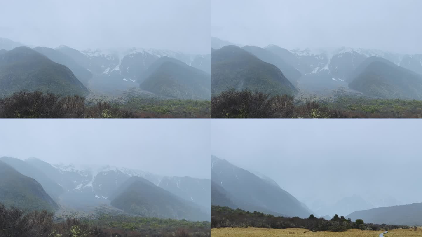 新西兰库克山国家公园雨天KeaPoint