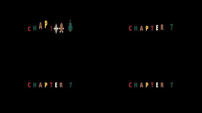 第七章-圣诞图标的彩色跳跃文本效果-黑色背景的文本动画
