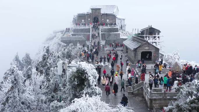 南岳衡山雾凇雪景