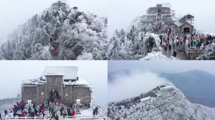 南岳衡山雾凇雪景