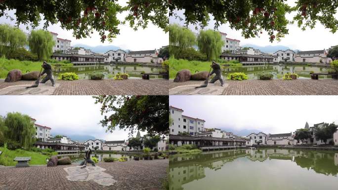 龙门古镇中心水池