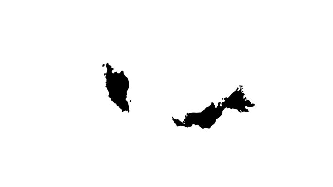 马来西亚地图图标动画视频