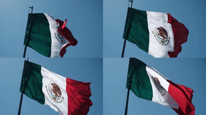 墨西哥墨西哥城国旗地拍