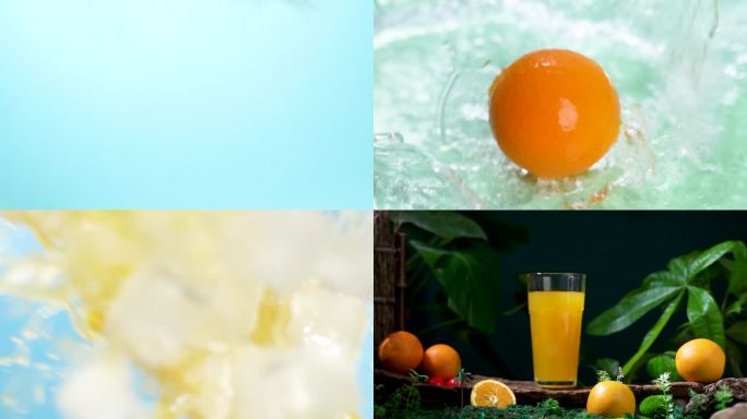 夏日冰爽饮品橙汁广告