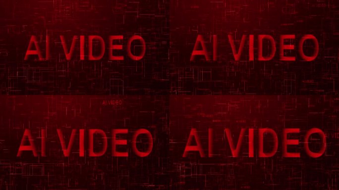 AI视频文字技术数据线动画