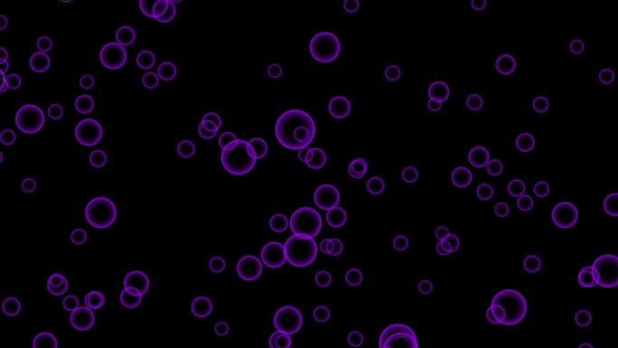 4K原创（透明通道）紫色气泡上升