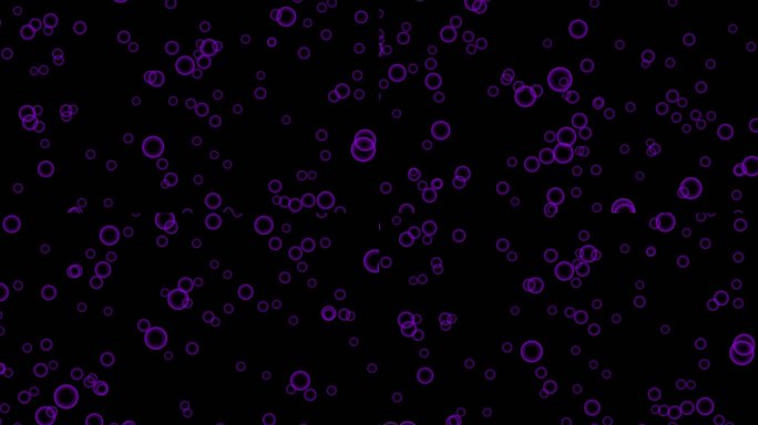 4K原创（透明通道）紫色气泡上升
