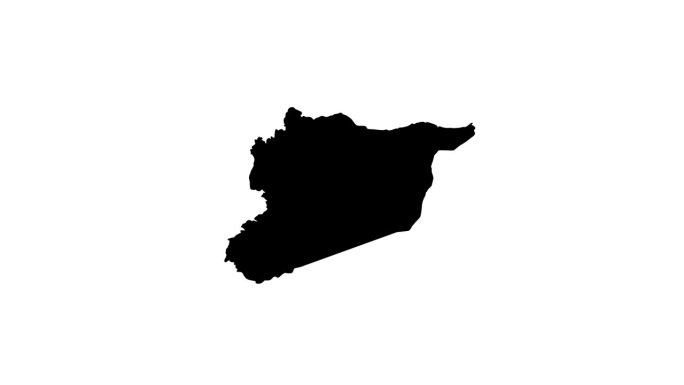 叙利亚地图图标的动画视频