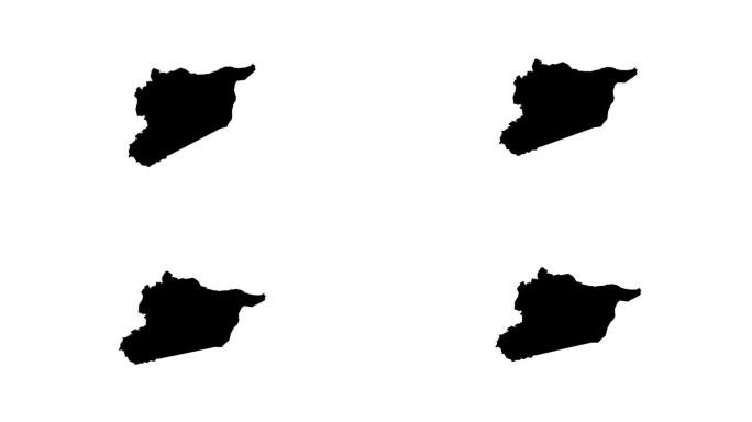 叙利亚地图图标的动画视频