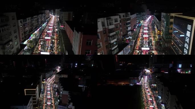 【4K航拍】锦州夜市 夜景